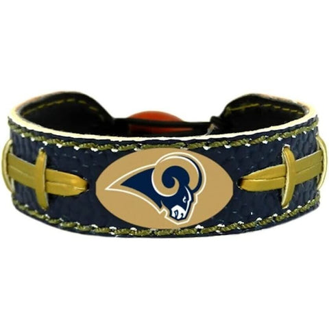 Los Angeles Rams Blue w/Gold Laces NFL  Football Bracelet by Gamewear