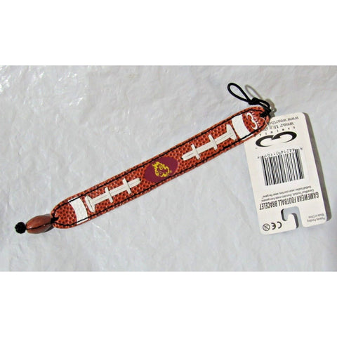 Arizona State Sun Devils Pitchfork Football Brown White Laces Bracelet GameWear