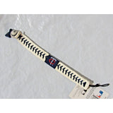 White Minnesota Twins w/Blue Stitching Team Baseball Seam Bracelet Gamewear