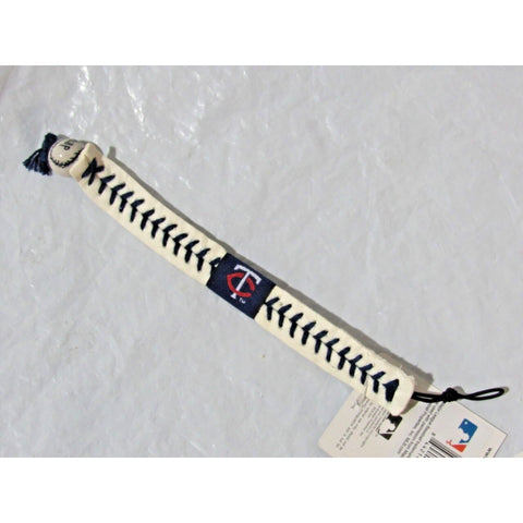 White Minnesota Twins w/Blue Stitching Team Baseball Seam Bracelet Gamewear