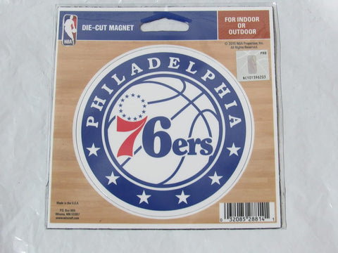 NBA Philadelphia 76ers Logo on Baseball 4 inch Auto Magnet by WinCraft