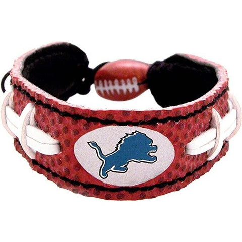 NFL Detroit Lions Brown w/White Laces NFL  Football Bracelet by GmaeWear