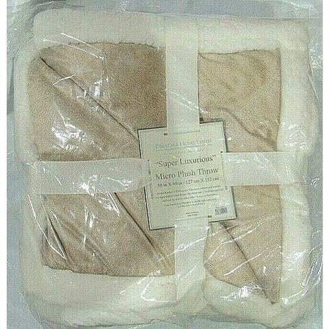 Luxurious Sherpa Look of Lamb Skin Micro Plush Throw Blanket 50"x60" Reversible