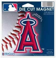 MLB Los Angeles Angels Logo on 4 inch Auto Magnet by WinCraft