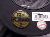 New Colorado Rockies size 8 Logo on Black Leather New Era Fitted Hat