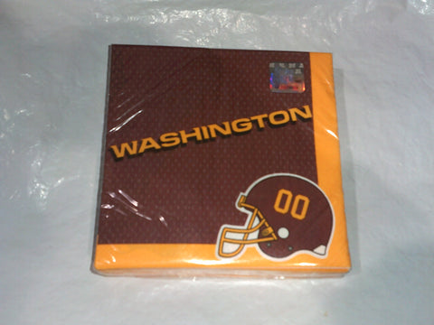 NFL Washington Football Sports 6.5" x 6.5" Banquet Party Paper Luncheon Napkins