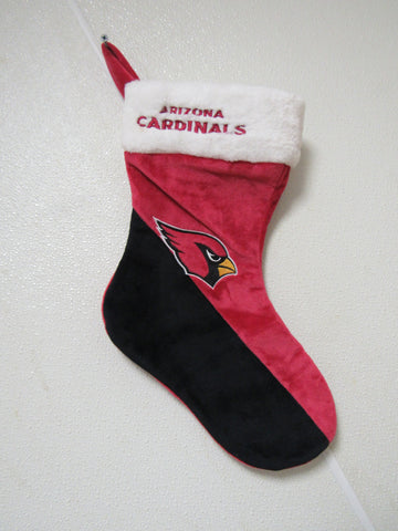 Embroidered NFL Arizona Cardinals on 18" Black/Red Basic Christmas Stocking