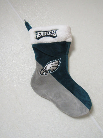 Embroidered NFL Philadelphia Eagles on 18" Green/Gray Basic Christmas Stocking