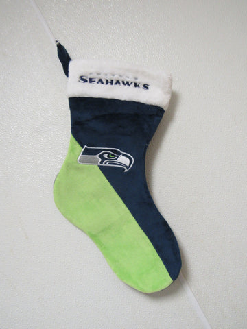 Embroidered NFL Seattle Seahawks Green/Blue Basic Christmas Stocking