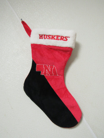 Embroidered NCAA Nebraska Cornhuskers 18″ Red/Black Basic Christmas Stocking