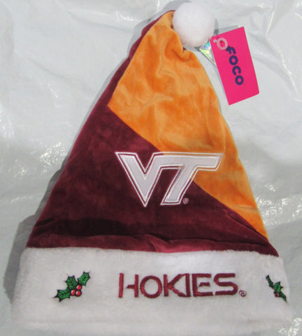 NCAA Virginia Tech Hokies Season Spirit Orange & Maroon Basic Santa Hat FOCO
