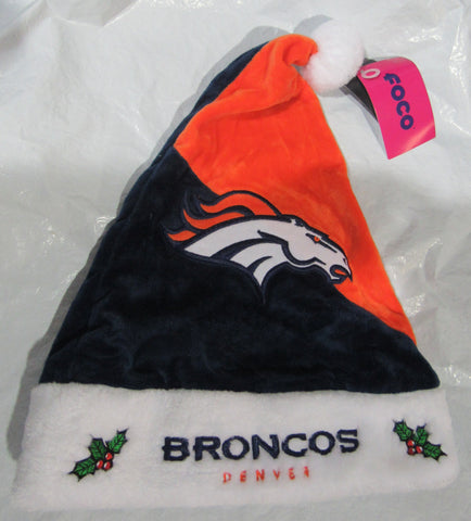NFL Denver Broncos Season Spirit Orange & Blue Basic Santa Hat by FOCO