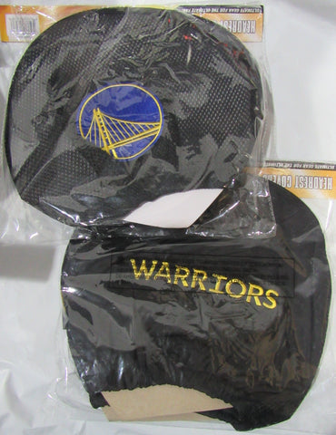 NBA Golden State Warriors Headrest Cover Embroidered Logo Set of 2 by FanMats