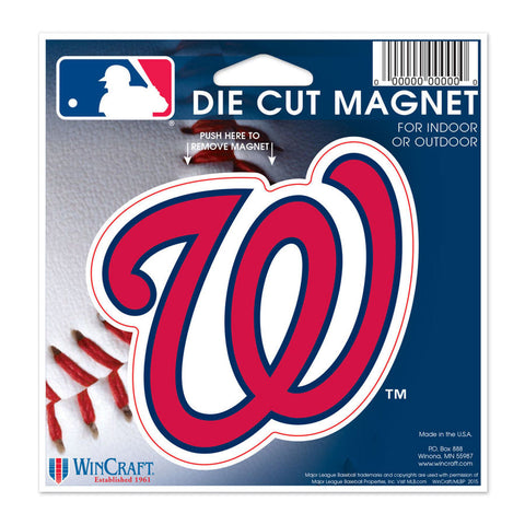 MLB Washington Nationals W Logo 4 inch Auto Magnet by WinCraft