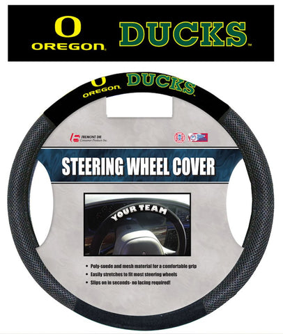 NCAA Oregon Ducks Poly-Suede on Mesh Steering Wheel Cover by Fremont Die