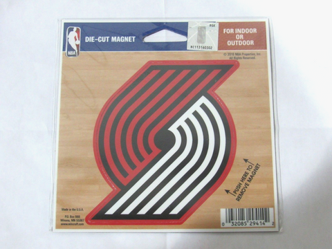 NBA Portland Trail Blazers Logo on 4 inch Auto Magnet by WinCraft