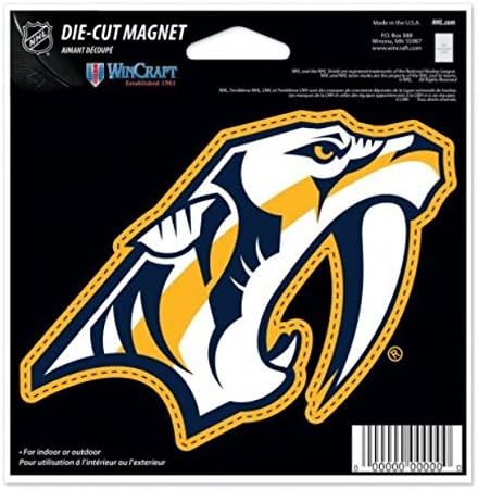 NHL Nashville Predators Logo on 4 inch Auto Magnet Die-Cut by WinCraft