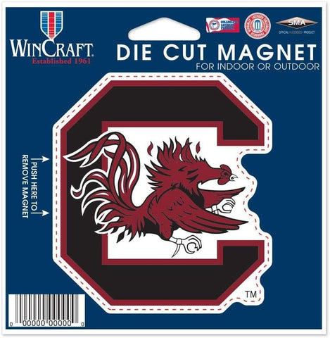 NCAA South Carolina Gamecocks logo on 4 inch Auto Magnet by WinCraft