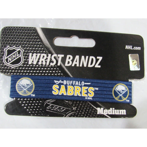 NHL Buffalo Sabres Wrist Band Bandz Officially Licensed Size Medium by Skootz
