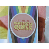 Let Me Be Perfectly Queer Pride Round Beach Towel 60" Diameter by Olly Gibbs