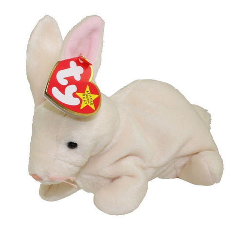 Ty Beanie Babies Nibbler Beige Bunny Rabbit DOB April 6, 1998