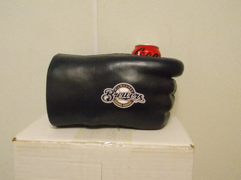 MLB Milwaukee Brewers Blue FAN FIST Beverage Holder Can Beer Bottle Drink Glass