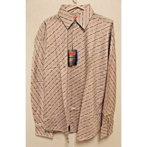 NBA San Antonio Spurs Lite Gray Button Up Dress Shirt XL Long Sleeve Headmaster