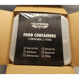 Bento Food Storage Lunch Containers 3 Conpartments 32 oz Reusable Black 10 Count