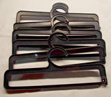 Lot of 12 Black 12" by 2 1/2" Retail Hook Hangers to Display a Plush Blanket