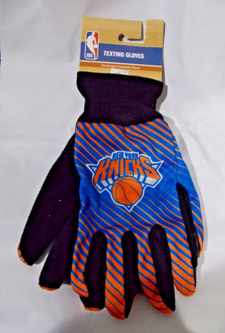 NBA New York Knicks Striped Texting Glove Touchscreen Compatible