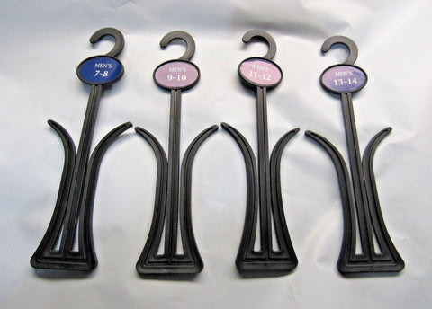 12 Oval Display Retail Hook Hangers Pair of Slipper Shoe Random Sizes