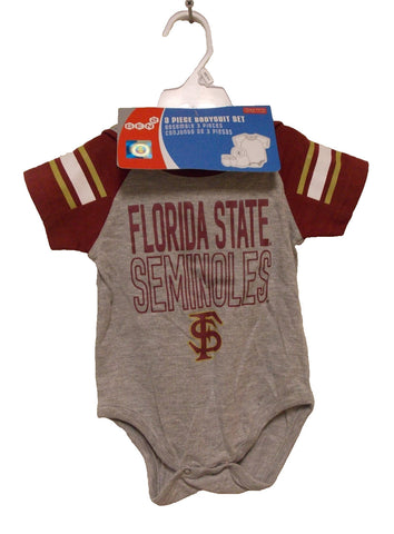 NCAA Florida State Seminoles Bodysuit Bib Bootie Set Size 9-12M by Outer Stuff