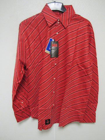 NBA Houston Rockets Red Button Up Dress Shirt Long Sleeve by Headmaster size L