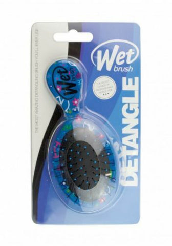 Wet Brush Mini Detangle Travel Size Blue Brush Happy Hair Squirt Peace Love