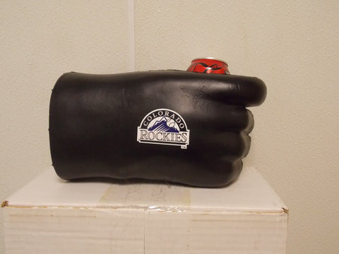 MLB Colorado Rockies Black FAN FIST Beverage Holder Can Beer Bottle Drink Glass