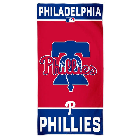 MLB Philadelphia Phillies Vertical Blue Bell Logo Beach Towel 30"x60" WinCraft