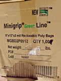 100ct 9" x 12" x 2 mil Clear Biodegradable Zip Lock Bags by Minigrip GreenLine