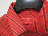 NBA Houston Rockets Red Button Up Dress Shirt Long Sleeve by Headmaster size L