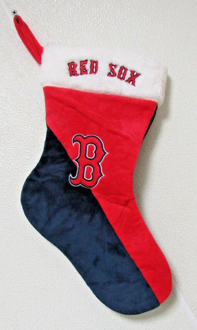 Embroidered MLB Boston Red Sox on 18″ Red/Blue Basic Christmas Stocking