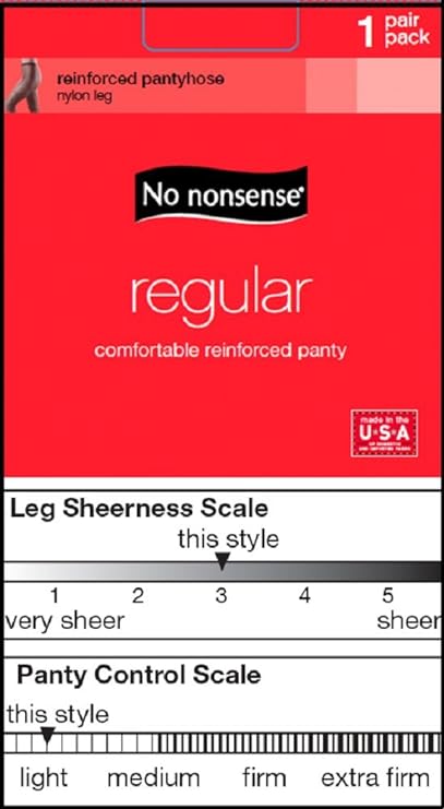 No nonsense Regular Pantyhose w/Reinforced Panty and Toe Tan/Med. Plus –  All Sports-N-Jerseys