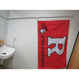 NCAA Rutgers Scarlet Knights 3'x5' Polyester 2 sided Flag and 6" Pole