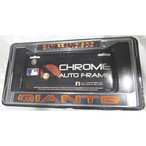MLB San Francisco Giants Chrome License Plate Frame Laser Cut