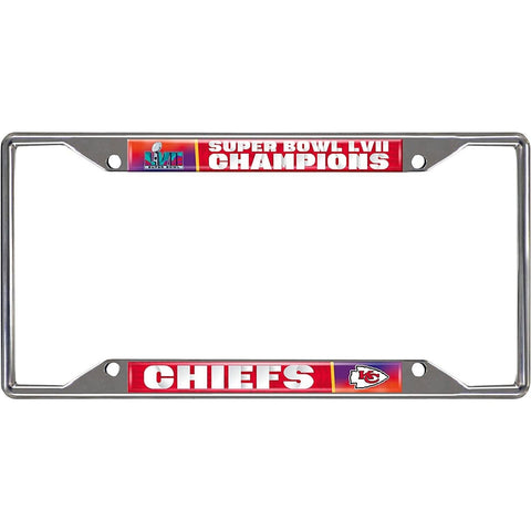 NFL Kansas City Chiefs 2023 Super Bowl LVII Champions Metal License Plate Frame