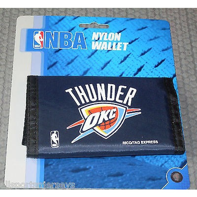 NBA Oklahoma City Thunder Tri-fold Nylon Wallet with Printed Logo