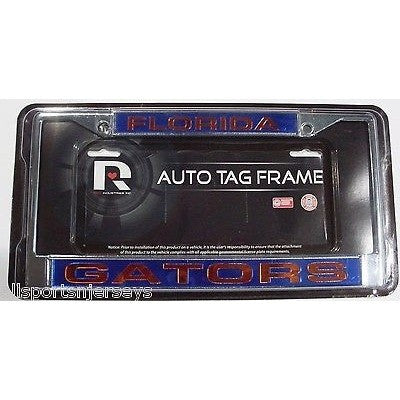 NCAA Florida Gators Laser Cut Chrome License Plate Frame