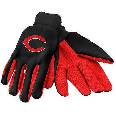 MLB Cincinnati Reds Color Palm 2-Tone Utility Work Gloves by FOCO
