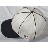 MLB Chicago White Sox Adult Cap Flat Brim Raised Replica Cotton Twill Hat White/Black