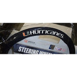 NCAA Miami Hurricanes Poly-Suede on Mesh Steering Wheel Cover by Fremont Die