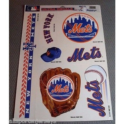 MLB New York Mets Ultra Decals Set of 7 By WinCraft W/Mitt