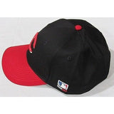 MLB Cincinnati Reds Adult Cap Curved Brim Raised Replica Cotton Twill Hat Black/Red